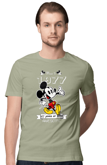 Футболка мужская с принтом Микки Маус. Mickey mouse, дисней, микки, микки маус, мультфильм. 2070702