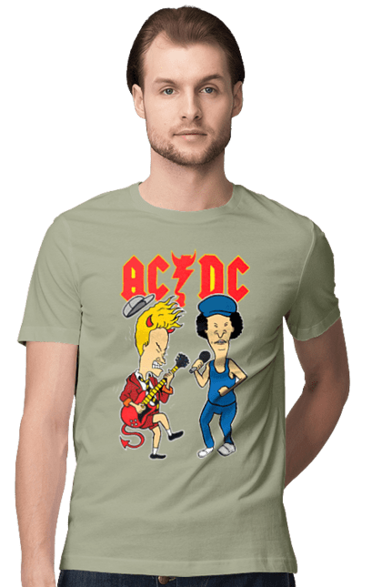 Футболка чоловіча з принтом "AC/DC". Ac dc, acdc, блюз рок, важкий рок, група, музика, рок н ролл, хард рок. 2070702