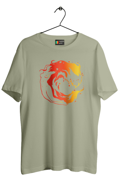 Men`s t-shirt with prints Girl wave. Girl, sea, wave. 2070702