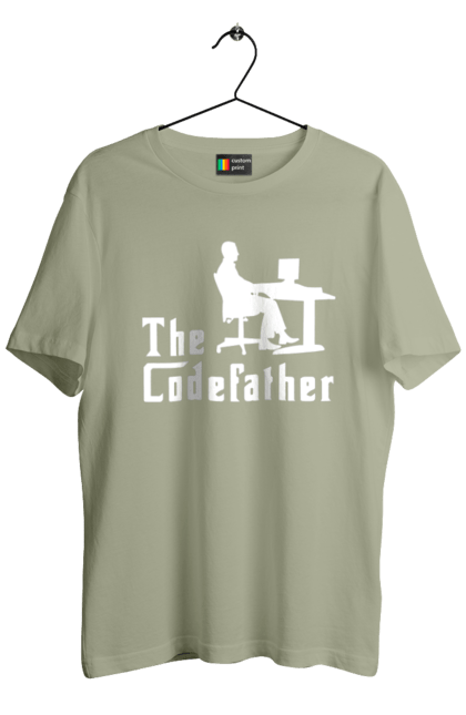 Футболка чоловіча з принтом "Батько коду". Айті, айтішник, батько коду, для айтішника, для програміста, подарунок айтішнику, подарунок програмісту, програміст, розробник. 2070702