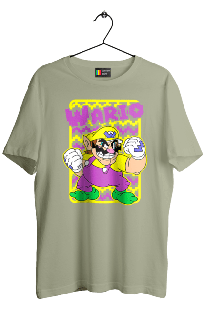 Men's t-shirt with prints The Super Mario Bros. Wario. Character, game, mario, mario bros, nintendo, super mario bros, wario. 2070702