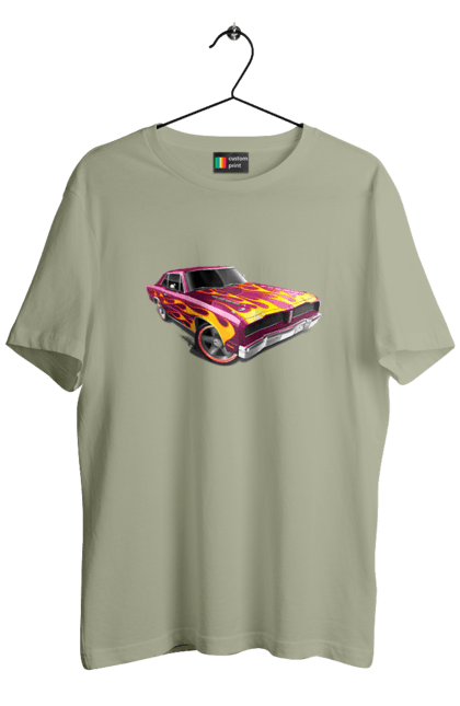 Футболка чоловіча з принтом "Машина вогонь". Їзда, машина, швидкість. 2070702