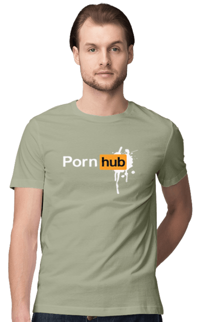 Футболка чоловіча з принтом "Porn hub". Гумор, зсу хаб, порно хаб, порнохаб, приколы. 2070702