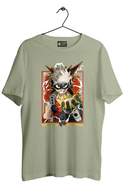 Футболка чоловіча з принтом "Моя академія героїв Бакуго". Bakugo, katsuki, katsuki bakugo, my hero academia, академія юей, аніме, бакуго, кацукі бакуго, манга, моя геройська академія. 2070702