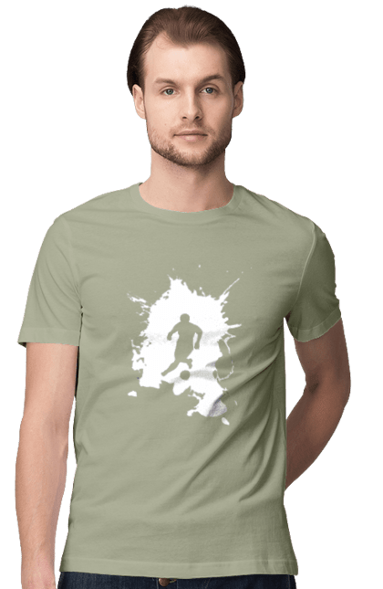 Men`s t-shirt with prints Football in the heart. Ball, championship, football, goal, sport, team, tournament, ukraine, victory. 2070702