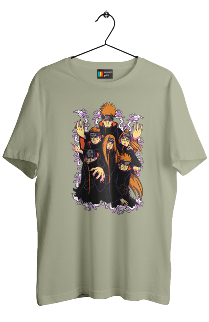 Men's t-shirt with prints Naruto Akatsuki. Akatsuki, anime, character, manga, naruto, ninja, pain, tv series, yahiko. 2070702