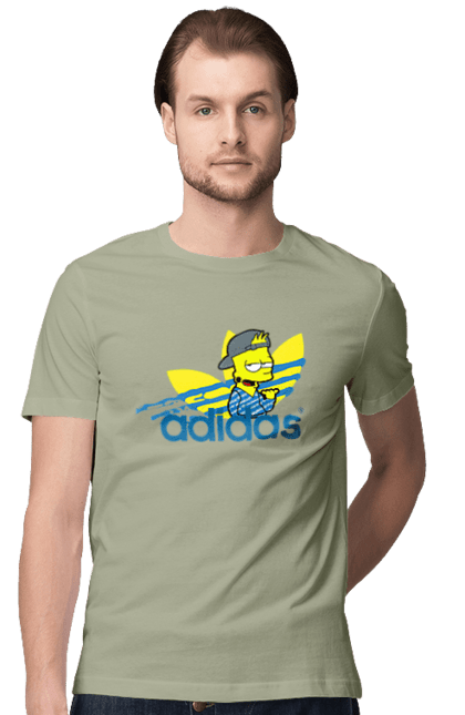 Футболка чоловіча з принтом "Adidas Барт". Adidas, bart, адідас, барт, мультфільм, серіал, сімпсон. 2070702