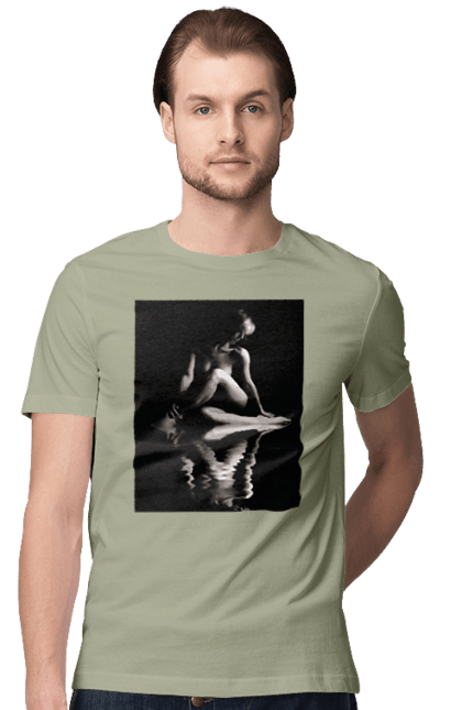 Men`s t-shirt with prints Body beauty. Body beauty, breast, female body, women`s breasts. 2070702