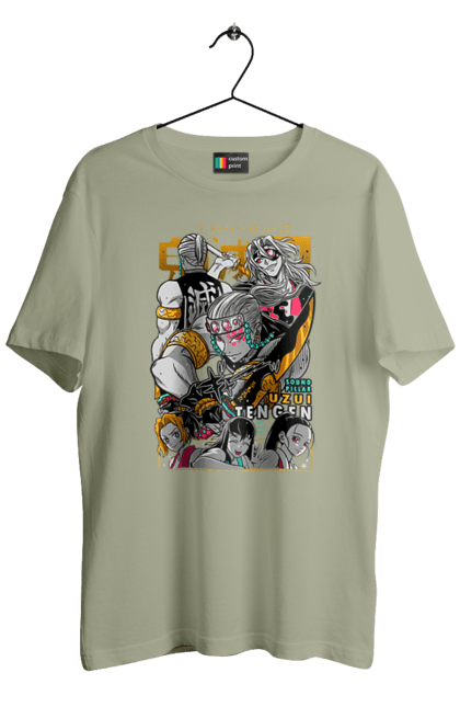 Men's t-shirt with prints Demon Slayer Tengen. Anime, demon slayer, kimetsu no yaiba, manga, serial, tengen, tengen uzui, uzui. 2070702