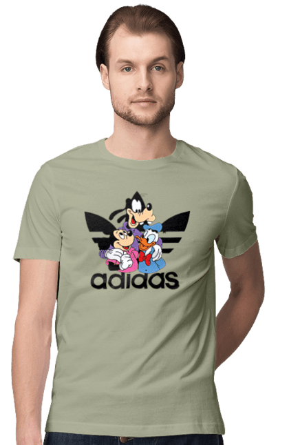 Футболка мужская с принтом Adidas Микки Маус. Adidas, mickey mouse, адидас, дисней, микки, микки маус, мультфильм. 2070702