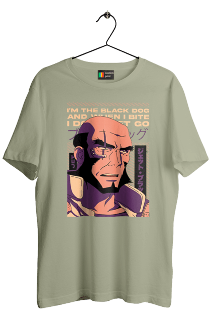 Men's t-shirt with prints Cowboy Bebop Jet. Anime, cowboy bebop, jet, jet black. 2070702