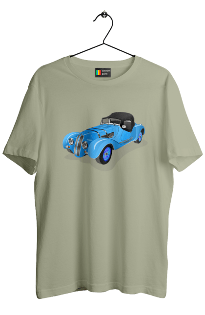 Футболка чоловіча з принтом "Автомобіль". Авто, автомобиль, класика, старовинна машина, старовинний. 2070702