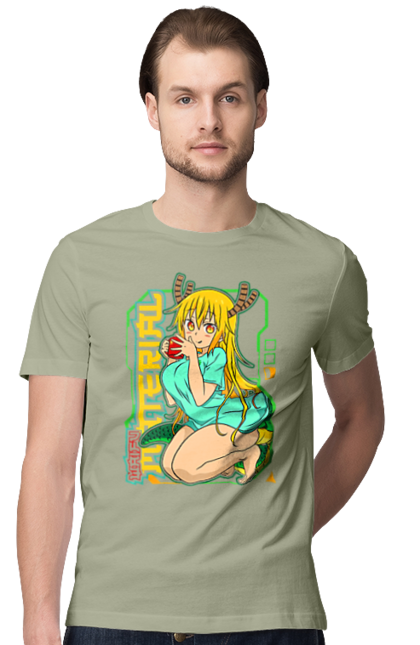 Men's t-shirt with prints Miss Kobayashi's Dragon Maid. Anime, dragon, kobayashi, manga, miss kobayashi, toru kobayashi. 2070702