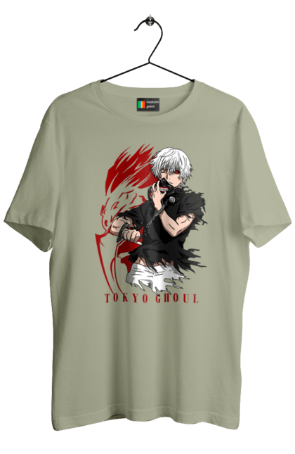 Футболка мужская с принтом Токийский гуль. Kaneki ken, tokyo ghoul, аниме, драма, канеки кен, манга, токийский гуль, ужасы, фантастика. 2070702