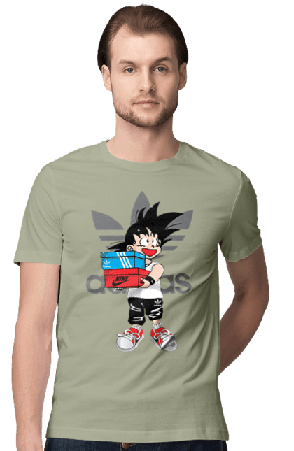 Футболка мужская с принтом Adidas Сон Гоку. Adidas, anime, dragon ball, son goku, адидас, аниме, гоку, жемчуг дракона, манга, сон гоку. 2070702