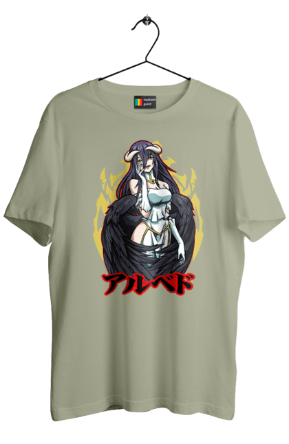 Men's t-shirt with prints Overlord Albedo. Albedo, anime, lord, overlord, tv series. 2070702