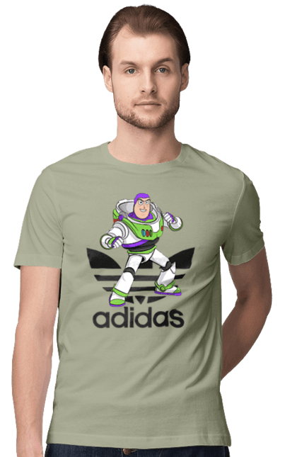 Футболка чоловіча з принтом "Adidas Базз Лайтер". Adidas, buzz lightyear, toy story, адідас, базз лайтер, історія іграшок, мультфільм. 2070702