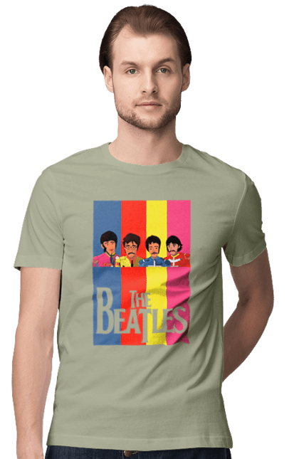 Men's t-shirt with prints The Beatles. Beatles, george harrison, john lennon, liverpool four, music, paul mccartney, ringo starr. 2070702