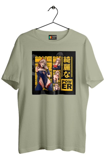 Men's t-shirt with prints Chainsaw Man Power. Anime, chainsaw man, demon, manga, power, shonen. 2070702