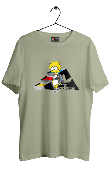 Футболка чоловіча з принтом "Adidas Ліса". Adidas, lisa, simpson, адідас, ліса, ліса сімпсон, мультсеріал, персонаж, серіал, сімпсон. 2070702