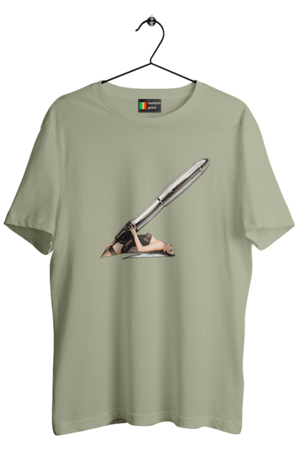 Футболка мужская с принтом Большой Патрон. Девушка, патрон, пуля. 2070702