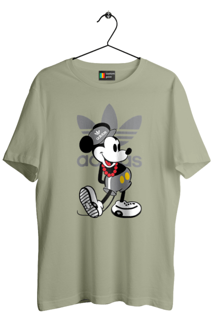 Футболка мужская с принтом Adidas Микки Маус. Adidas, mickey mouse, адидас, дисней, микки, микки маус, мультфильм. 2070702