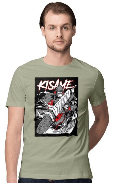 Men's t-shirt with prints Naruto. Anime, character, kisame hoshigaki, manga, naruto, ninja, tv series. 2070702