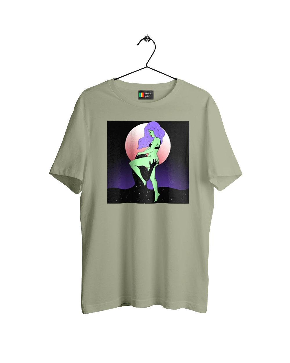 Зелена Дівчина І Місяць