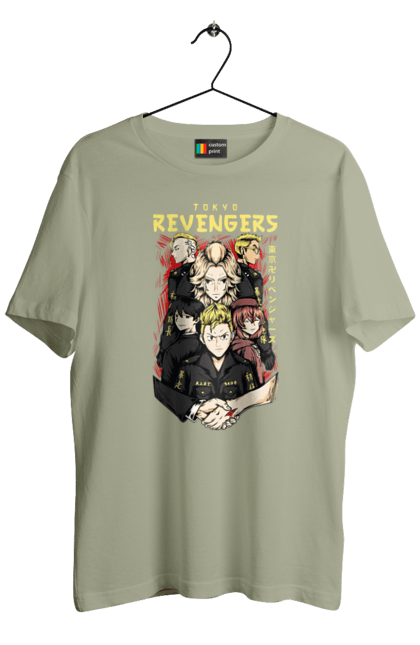 Men's t-shirt with prints Tokyo Avengers. Action movie, anime, fantasy, game, manga, takemichi, thriller, tokyo avengers, tokyo revengers, tv series. 2070702