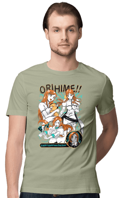 Футболка чоловіча з принтом "Бліч Іноуе Оріхіме". Anime, bleach, manga, orihime inoue, аніме, бліч, іноуе оріхіме, манга. 2070702