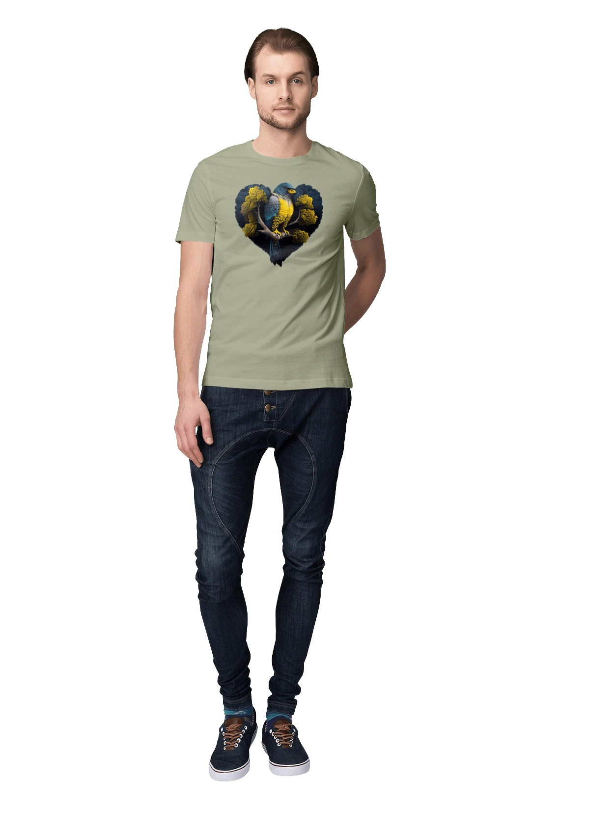 Blue and yellow falcon