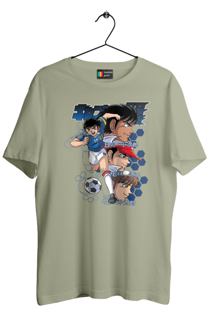 Футболка мужская с принтом SUPERCAMPEONES (CAPTAIN TSUBASA). Anime, captain tsubasa, аниме, джамп, капитан цубаса, манга, цубаса одзора. 2070702