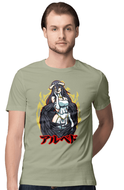 Men's t-shirt with prints Overlord Albedo. Albedo, anime, lord, overlord, tv series. 2070702