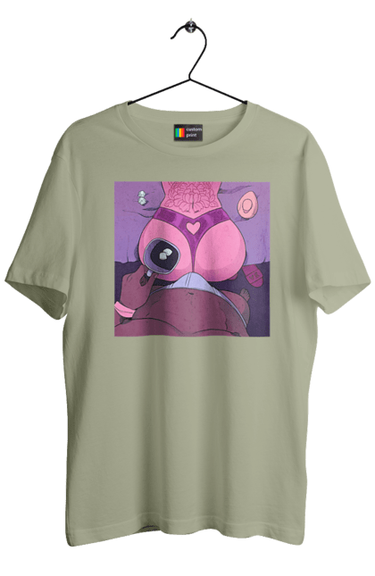 Men`s t-shirt with prints Morning Coffee With Ass. Ass, coffee, naked, shorts. 2070702