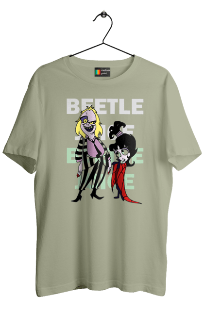 Men's t-shirt with prints Beetlejuice. Beetlejuice, comedy, ghost, horror, movie, tim burton, warner bros. 2070702