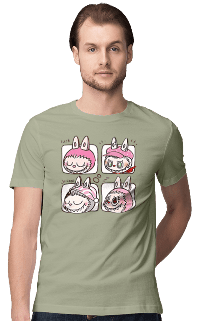 Футболка чоловіча з принтом "Labubu". Labubu, weird cute, іграшки, лабубу. 2070702