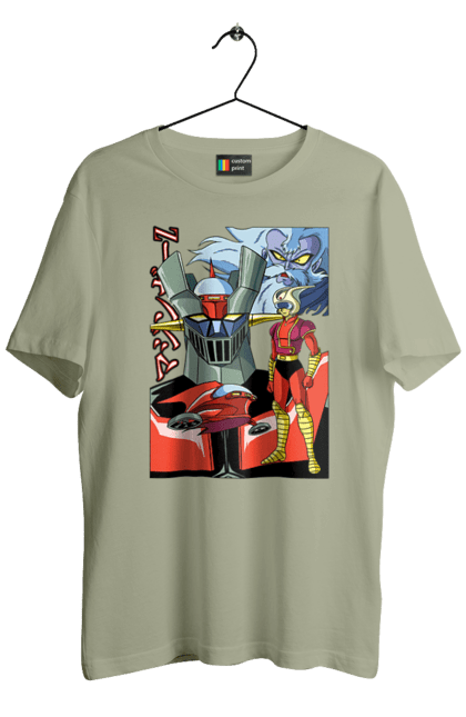 Футболка чоловіча з принтом "Mazinger Z Грендайзер". Goldorak, goldrake, grendizer, mazinger z, mecha, аніме, грендайзер, манга, меха, роботи. 2070702