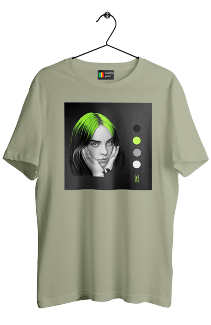 Футболка чоловіча з принтом "Біллі Ейліш". Біллі, біллі ейліш, ейліш. 2070702