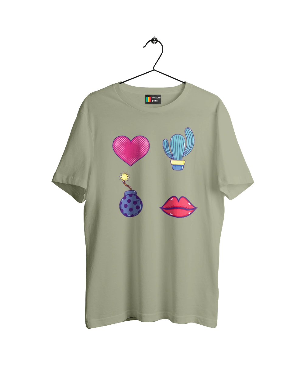 Heart, Cactus, Bomb, Lips
