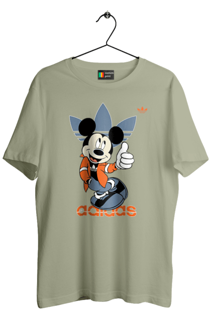 Футболка мужская с принтом Adidas Микки Маус. Adidas, mickey mouse, адидас, дисней, микки, микки маус, мультфильм. 2070702