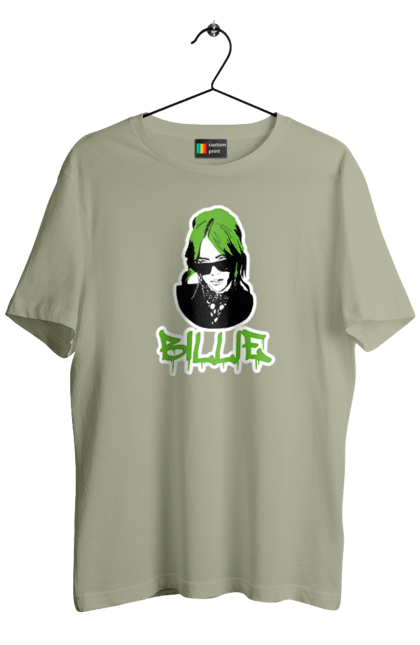 Футболка чоловіча з принтом "Billie Eilish". Активістка, біллі айліш, мизукант, права, співачка, тварини. 2070702