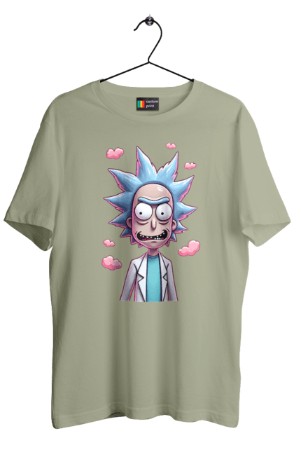 Футболка чоловіча з принтом "Рік та Морті". Rick and morty, мультфільм, наукова фантастика, пригоди, рік, рік і морті, трагікомедія, чорний гумор. 2070702