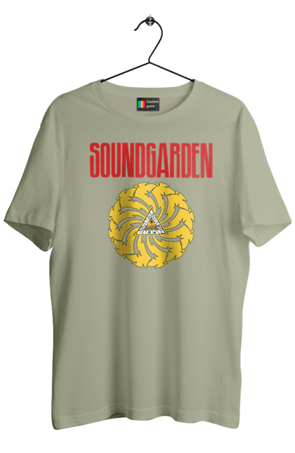 Футболка чоловіча з принтом "Soundgarden". Sound garden, soundgarden, альтернативний рок, гранж, група, метал, музика, рок, хард рок. 2070702