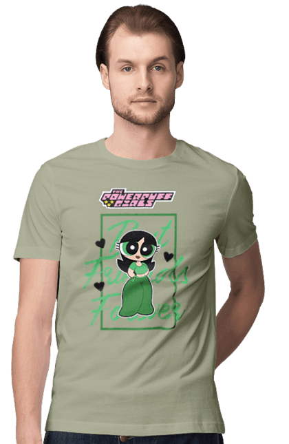 Men's t-shirt with prints Powerpuff Girls Buttercup. Animated series, buttercup, cartoon network, cool girls, powerpuff girls. 2070702