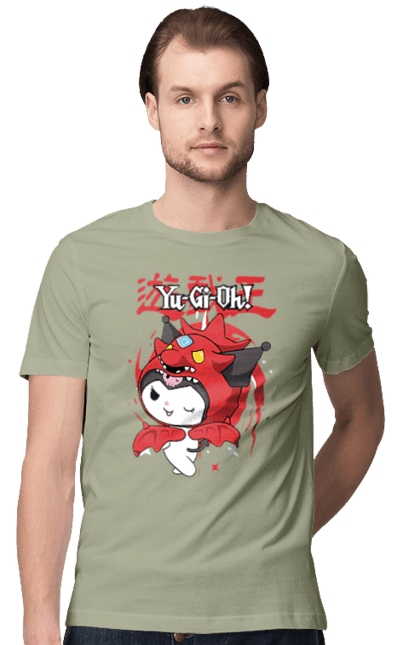 Men's t-shirt with prints Yu Gi Oh! Kuromi. Anime, character, hello kitty, kuromi, my melody, sanrio, yu gi oh, yugio. 2070702