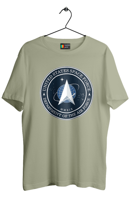 Men's t-shirt with prints United States Space Force. Emblem, political, politics, space, space force, space travel, united states, ussf. 2070702