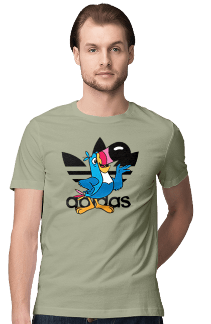 Футболка чоловіча з принтом "Adidas Тукан Сем". Adidas, froot loops, toucan sam, адідас, маскот, тукан сем. 2070702