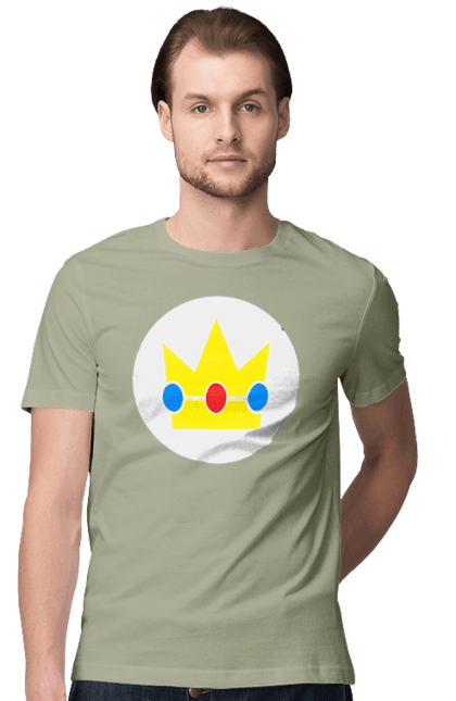 Men's t-shirt with prints Mario Bros. Princess Peach. Character, game, mario, mario bros, nintendo, princess peach, super mario bros. 2070702