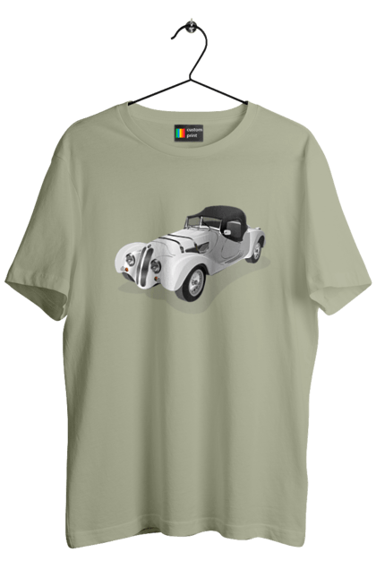 Футболка чоловіча з принтом "Автомобіль". Авто, автомобиль, класика, старовинна машина, старовинний. 2070702