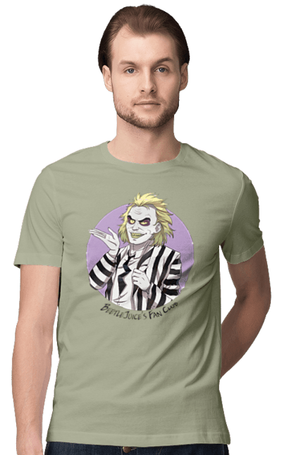 Men's t-shirt with prints Beetlejuice. Beetlejuice, comedy, ghost, horror, movie, tim burton, warner bros. 2070702